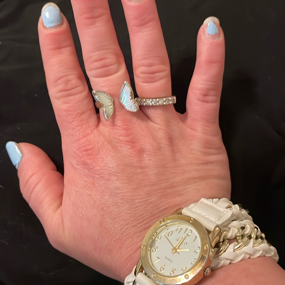 Sterling silver butterfly ring